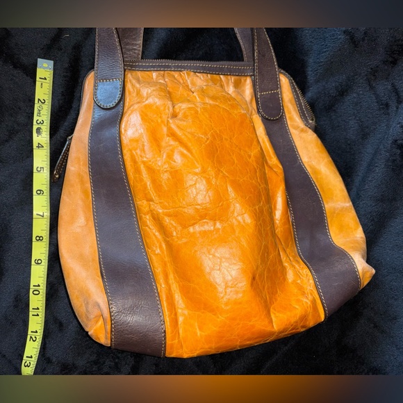 Latico Leathers Orange & Brown Genuine Leather Shoulder Bag - Picture 15 of 15